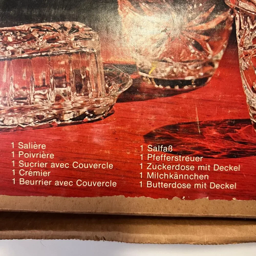 Vintage Anchor Hocking Early American Prescut 7-Piece Glass Set